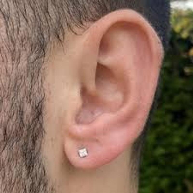 4mm Square-Cut Cubic Zirconia Stud Earrings in 10K Gold | Banter