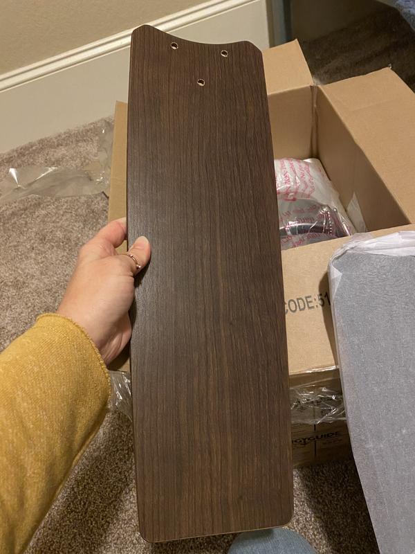 Brown side of fan blade