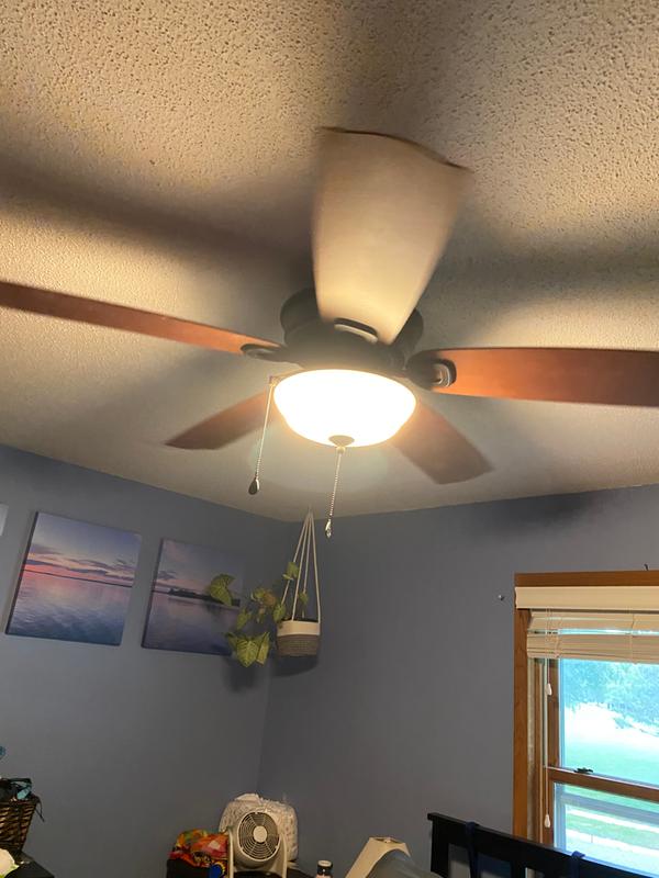Harbor Breeze Echo Lake 52 In Bronze Led Indoor Outdoor Downrod Or Flush Mount Ceiling Fan With Light 5 Blade The Fans Department At Com - Home Decorators Collection Altura 60 Inch Outdoor Ceiling Fan
