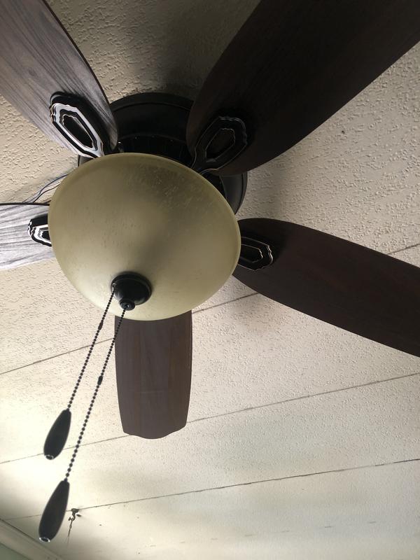 52 Inch Spring Hollow, Oil Rubbed Bronze, Pull Chain, Ceiling Fan