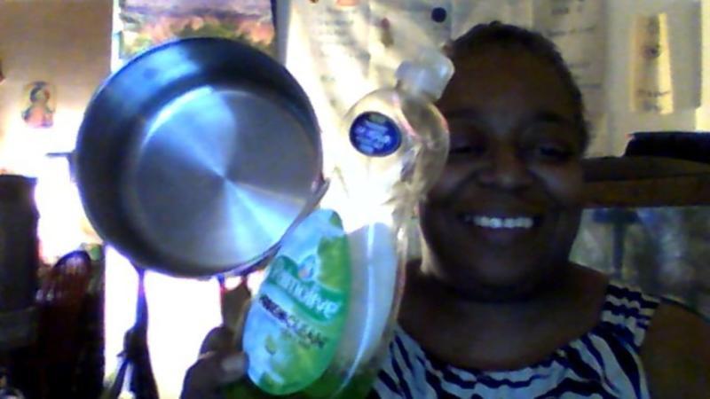 Hardened, burnt-on food---gone!