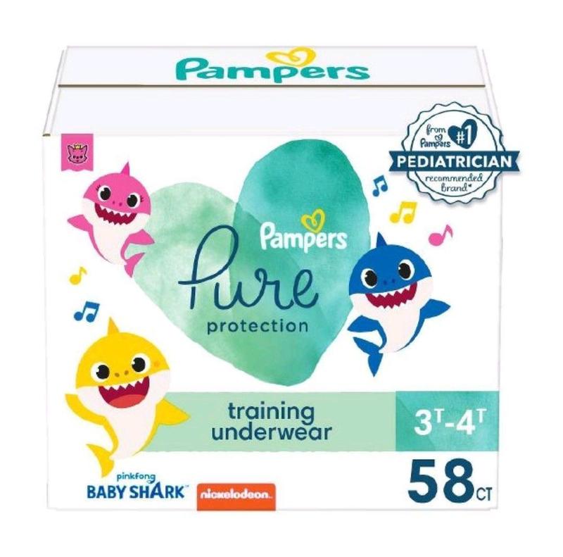 Pampers Pure Protection Training Underwear, Size 3T-4T, 58 Count