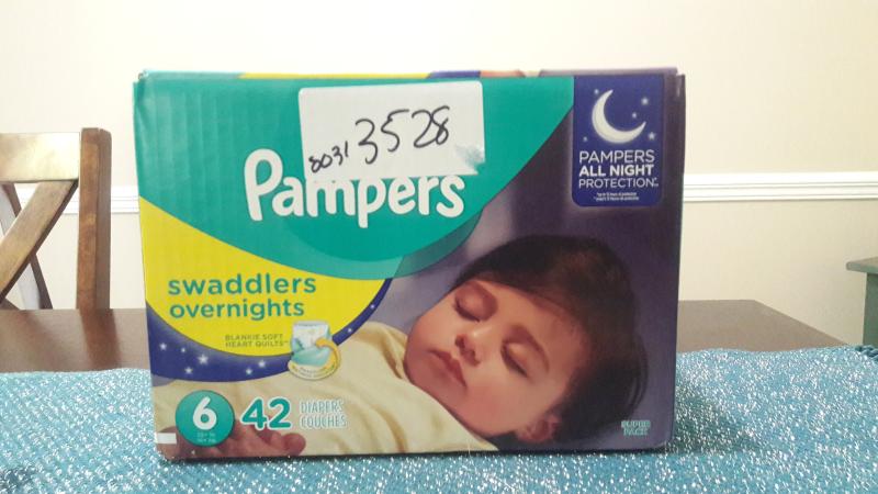 Pampers Swaddlers Overnight Diapers, Size 6, 42 Count 