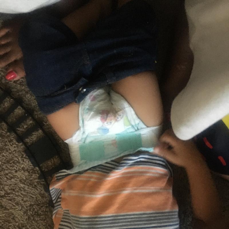 Girl Messing Her Diaper