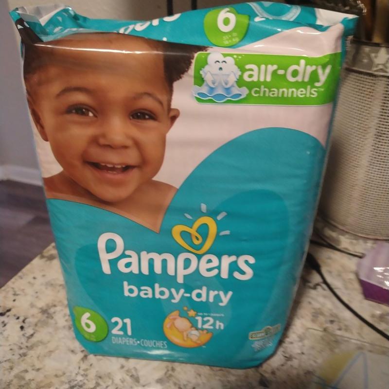 Diapers Size 6 Pampers Baby Dry Disposable Baby Diapers Jumbo Pack 21 Count 