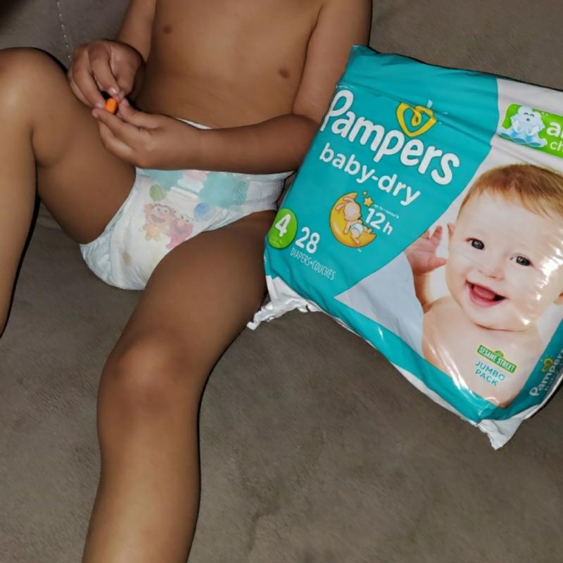Pampers Baby-Dry Wetness Indicator Overnight Soft Diapers - Size 2, 180  Count 