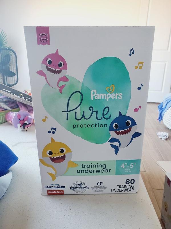 NEW Pampers Pure protection Baby Shark Training Underwear Pampers ✨Great  for toddlers learning to potty train easy to pull up & down as well ✨Up  to