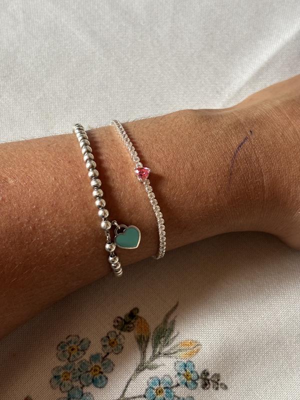 Sparkling Heart Tennis Bracelet | Sterling silver | Pandora US