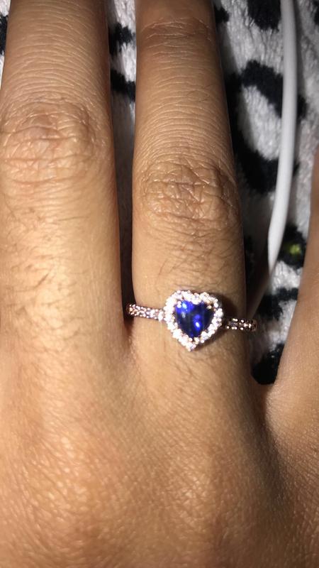 Blue heart store ring pandora