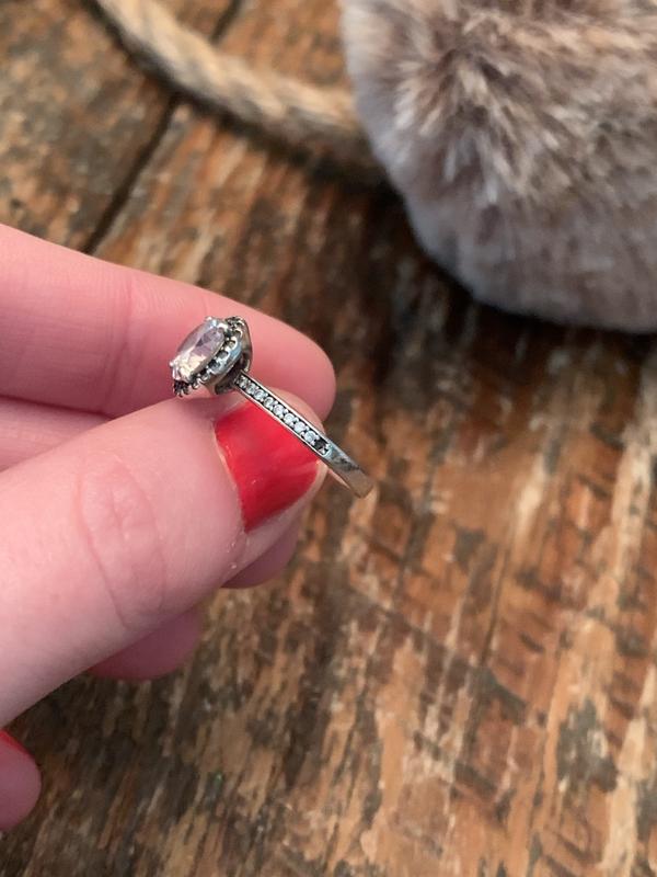 Pandora round deals sparkle ring