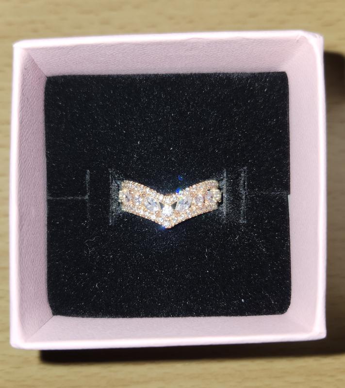 FINAL SALE - Sparkling Marquise Double Wishbone Ring | Rose