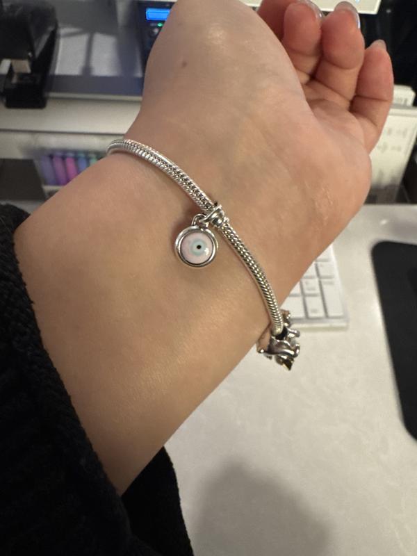 Engravable Evil Eye Murano Glass Mini Dangle Charm
