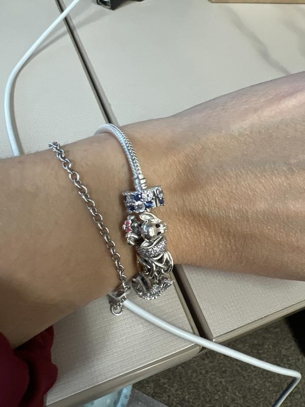 Pandora Clear & Blue Sparkling Clip