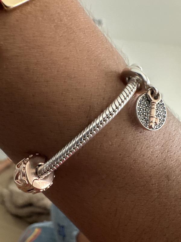 新品同様【定価1.2万】Pandora Two-tone Key & Moon Two-tone Key & Moon Dangle Charm | Two-tone | Pandora US