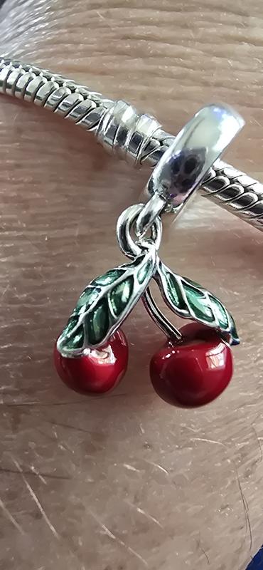 Asymmetrical Cherry Fruit Dangle Charm