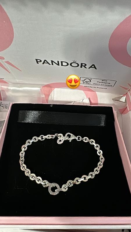 Pandora Signature Pavé Bold Chain Bracelet, Sterling silver