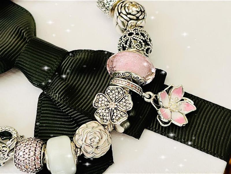 Cherry Blossom Dangle Charm | Sterling silver | Pandora US