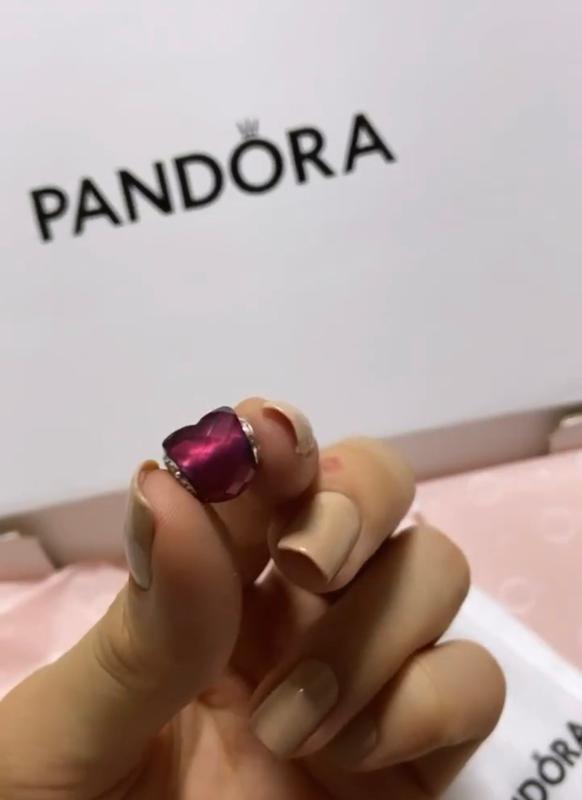 Fuchsia Pink Heart Charm Silver Pandora Us