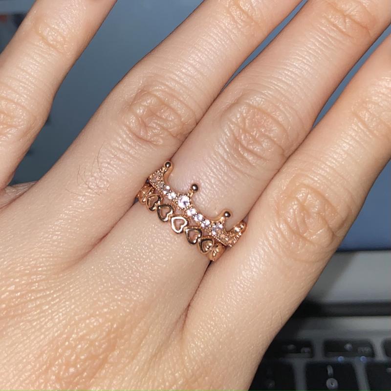 Pink Enchanted Crown Ring in Pandora Rose™