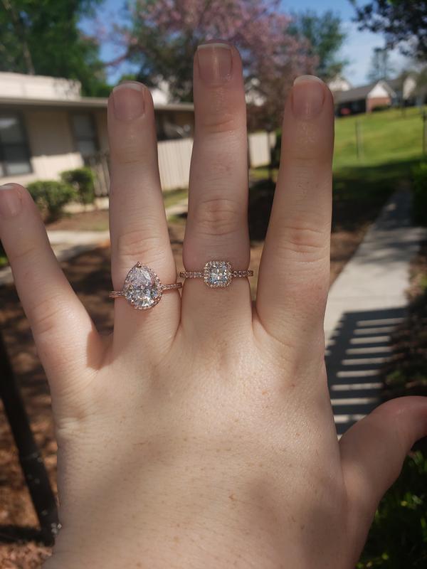 Pandora Rose Ring Radiant Teardrop