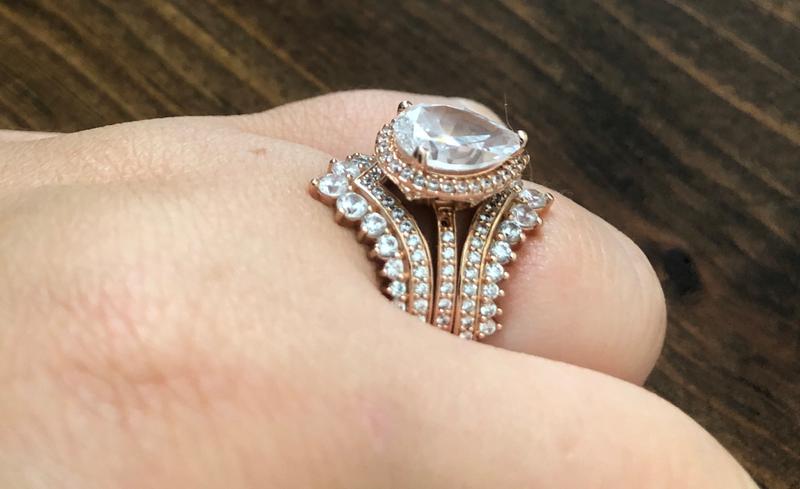 Pandora teardrop store rose gold