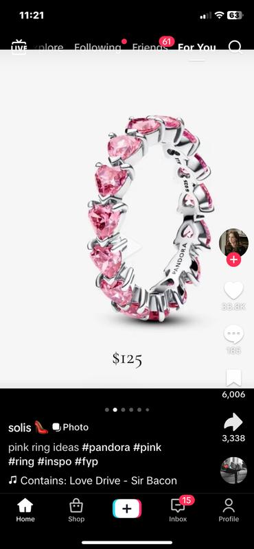 数量限定【PANDORA】Band of Pink Hearts Ring ハートリング Band of Pink Hearts Ring