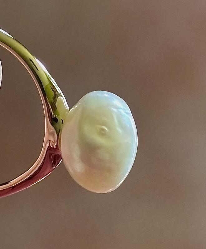 Baroque Treated Freshwater Cultured Pearl Ring | Gold plated Baroque Treated Freshwater Cultured Pearl Ring | Gold plated