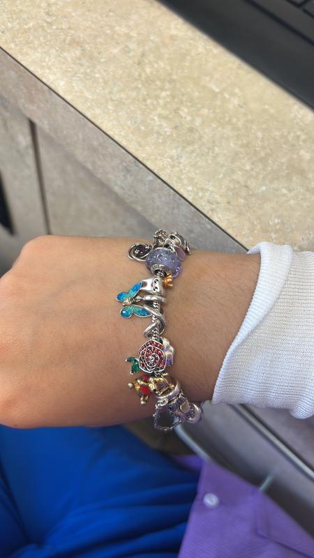 Sparkling Rose in Bloom Charm | Sterling silver | Pandora US