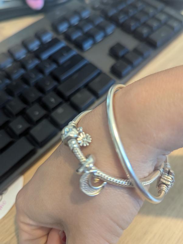 Two-tone Key & Moon Dangle Charm | Two-tone | Pandora US