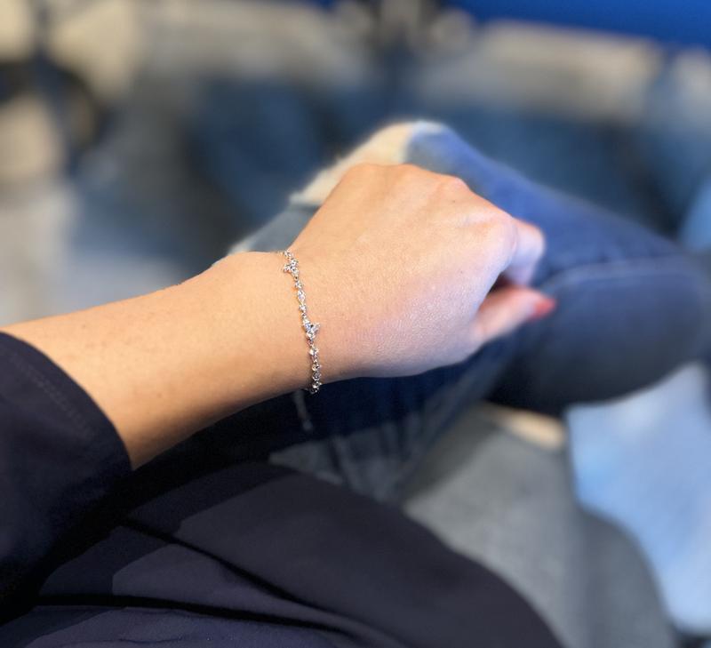 Sparkling Herbarium Cluster Chain Bracelet | Sterling silver Sparkling Herbarium Cluster Chain Bracelet | Sterling silver