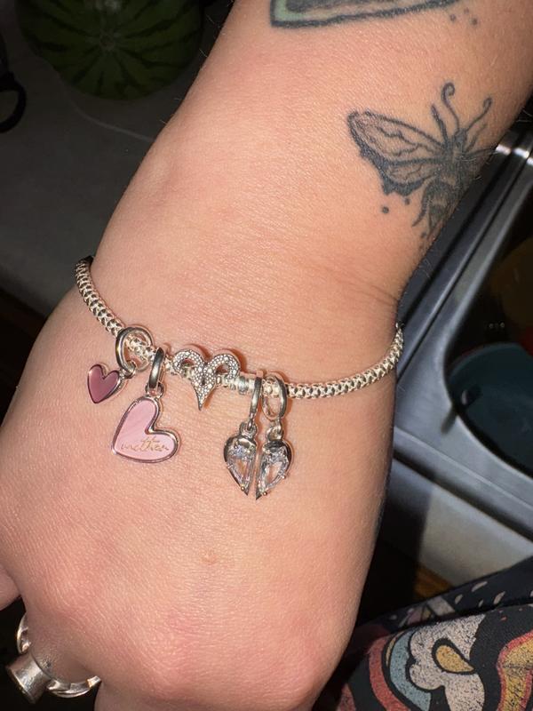 Heart Clasp Studded Chain Bracelet | Sterling silver
