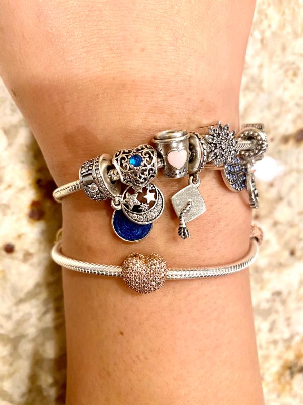 Pandora Silver Pave Heart Clasp Bracelet