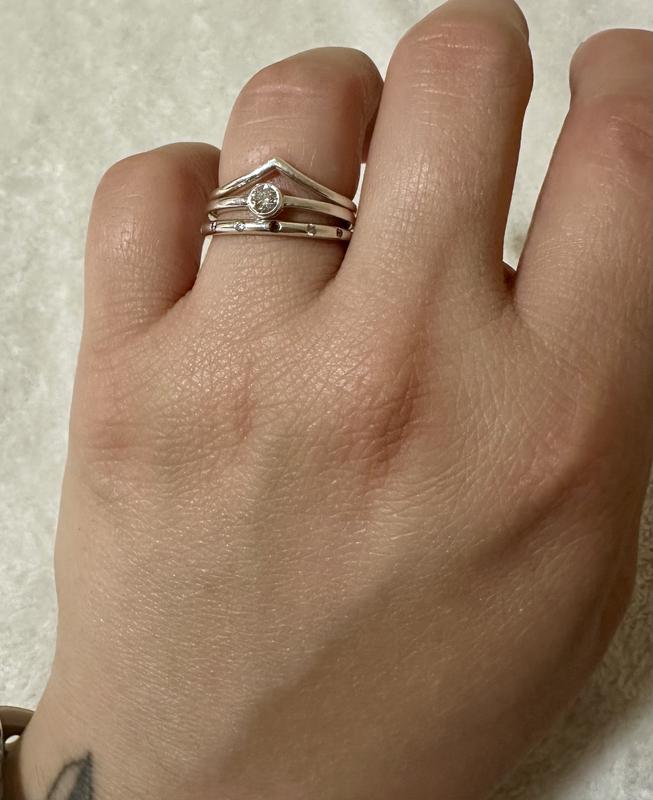 Simple Sparkling Band Ring Sterling silver Pandora US