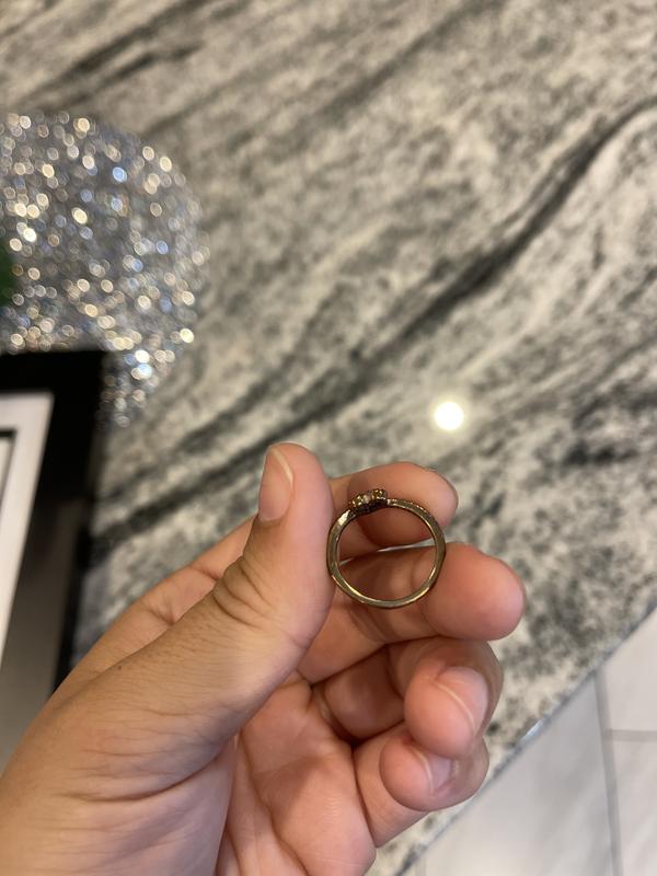 Sparkling wishbone deals heart ring