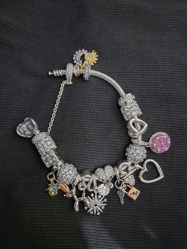 Sparkling Pave Safety Chain セーフティー チェーン Amazon.com: Pandora Sparkling Pavé Safety Chain Charm