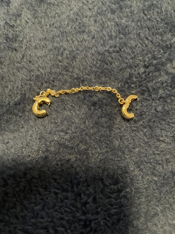 Triple Clear Stone Safety Chain | Gold plated | Pandora US