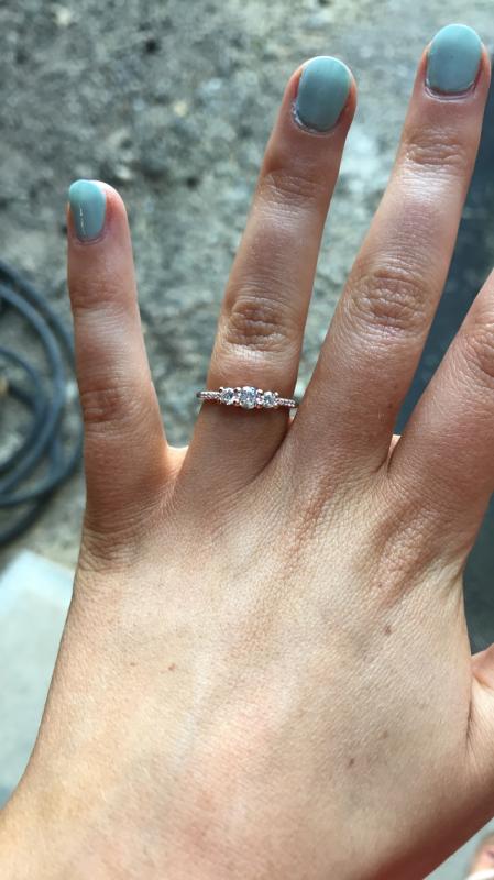 Sparkling Elegance Rose Gold Plated Ring