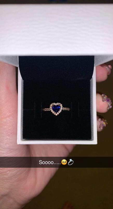 Pandora ring store blue heart