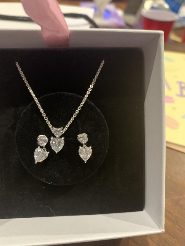 Double heart on sale pandora necklace