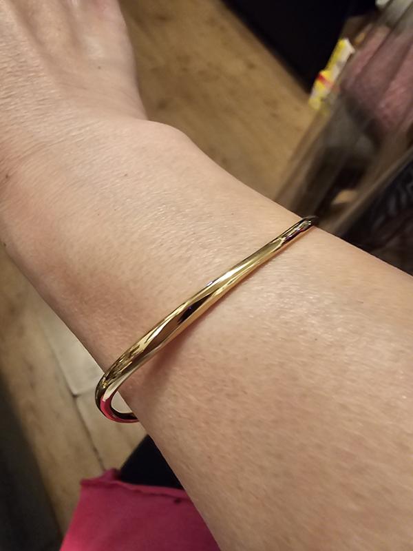 【PANDORA】オーガニック シェイプ バングル 17cm PANDORA】オーガニック シェイプ バングル 17cm