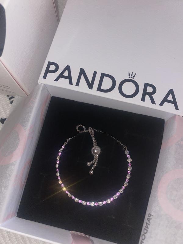 Pink sparkling strand bracelet deals