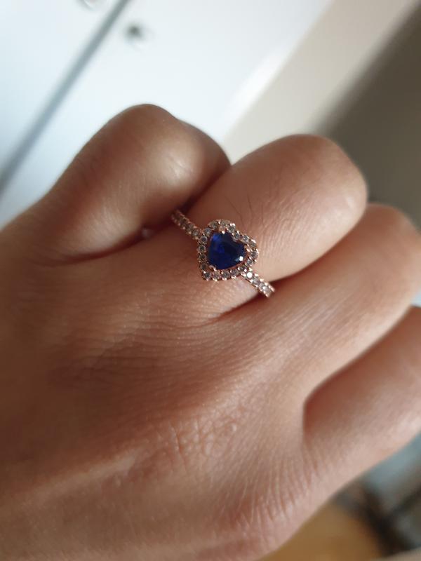 Sparkling blue deals elevated heart ring