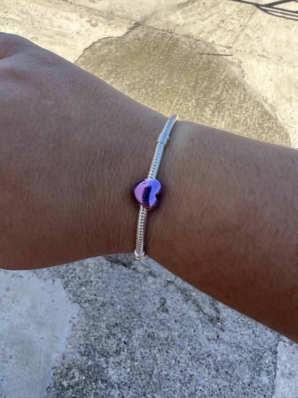 Purple hot sale heart bracelet