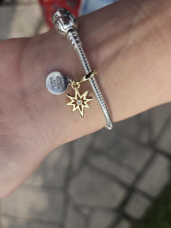 Engravable North Star Lab-grown Diamond Dangle Charm | Two