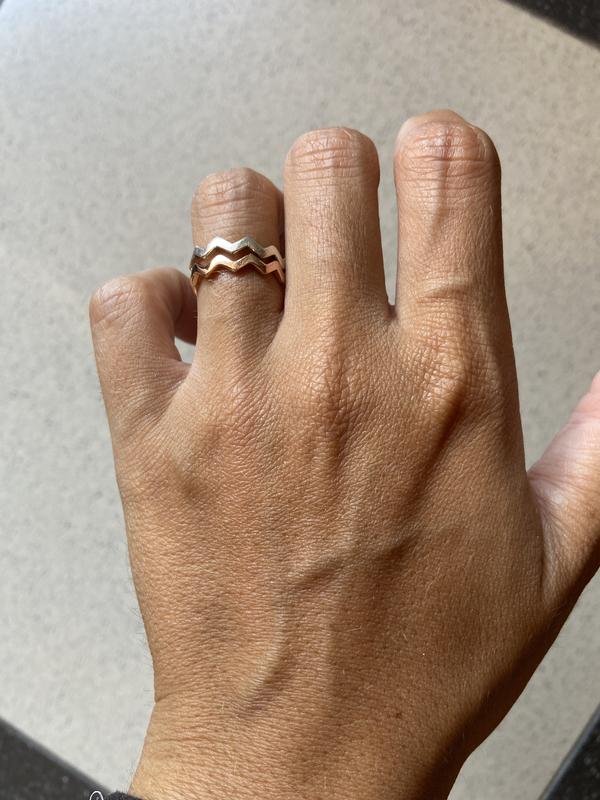 Pandora zigzag ring hot sale rose gold