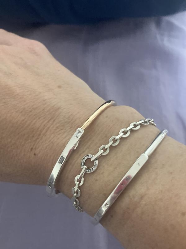 Pandora Signature Two-tone Logo & Pavé Ring