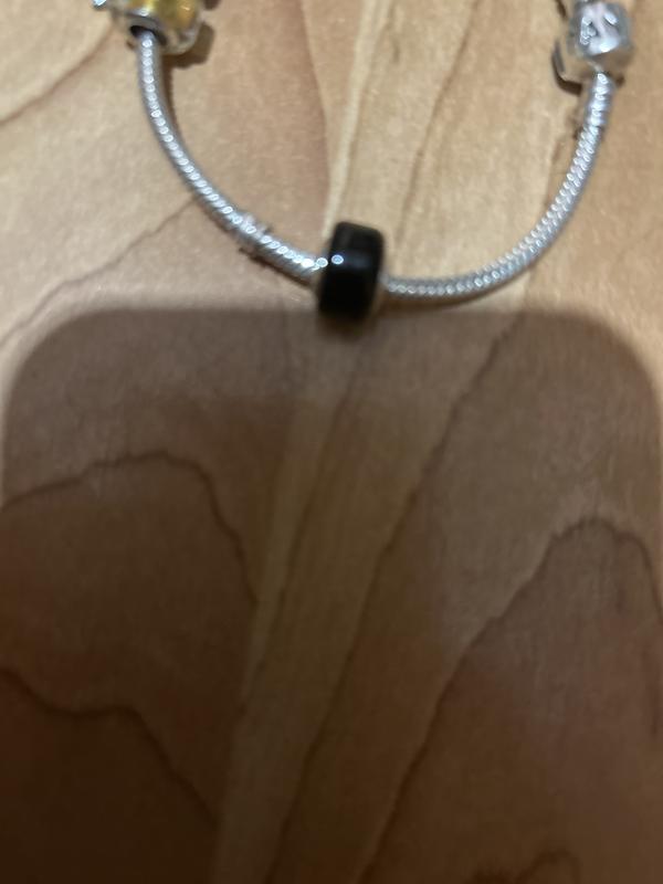 Black Mini Murano Glass Charm | Sterling silver | Pandora Canada