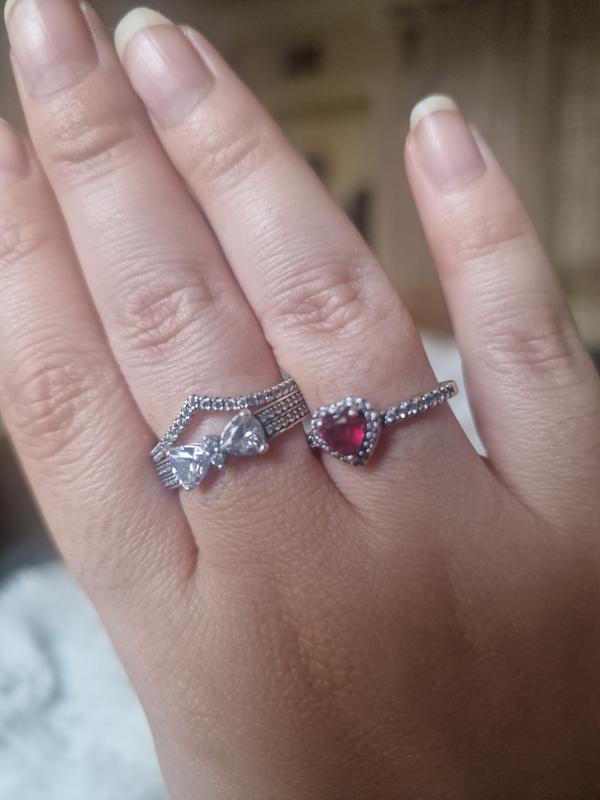 Sparkling Bow Double-row Ring | Sterling silver | Pandora US