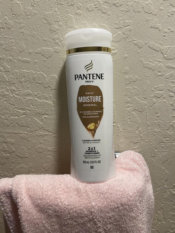 Pantene Pro-V Daily Moisture Renewal 2 in 1 Shampoo + Conditioner, for All  Hair Types, 17.9 fl oz 