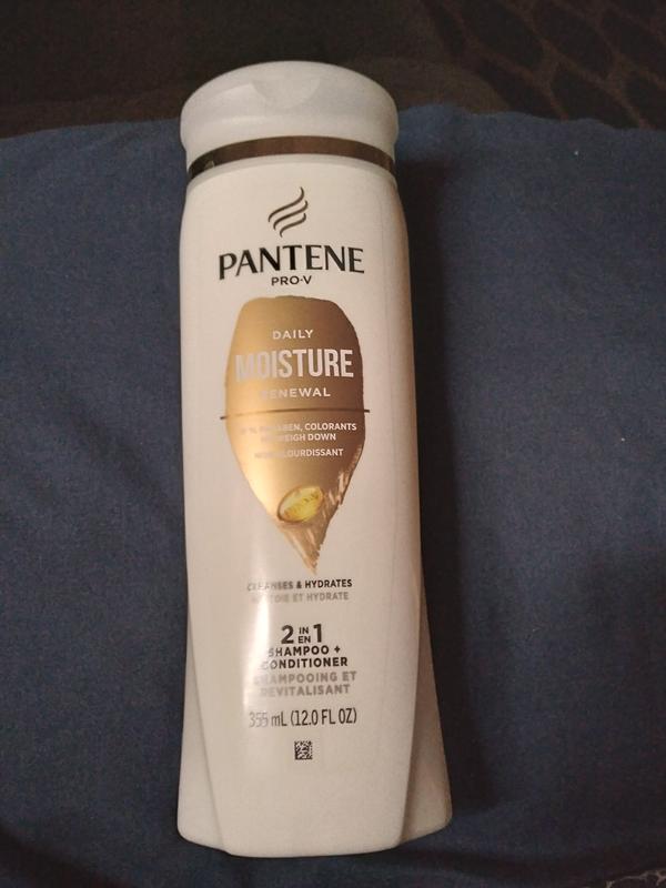 Pantene Pro-V Daily Moisture Renewal 2 in 1 Shampoo + Conditioner, for All  Hair Types, 17.9 fl oz 